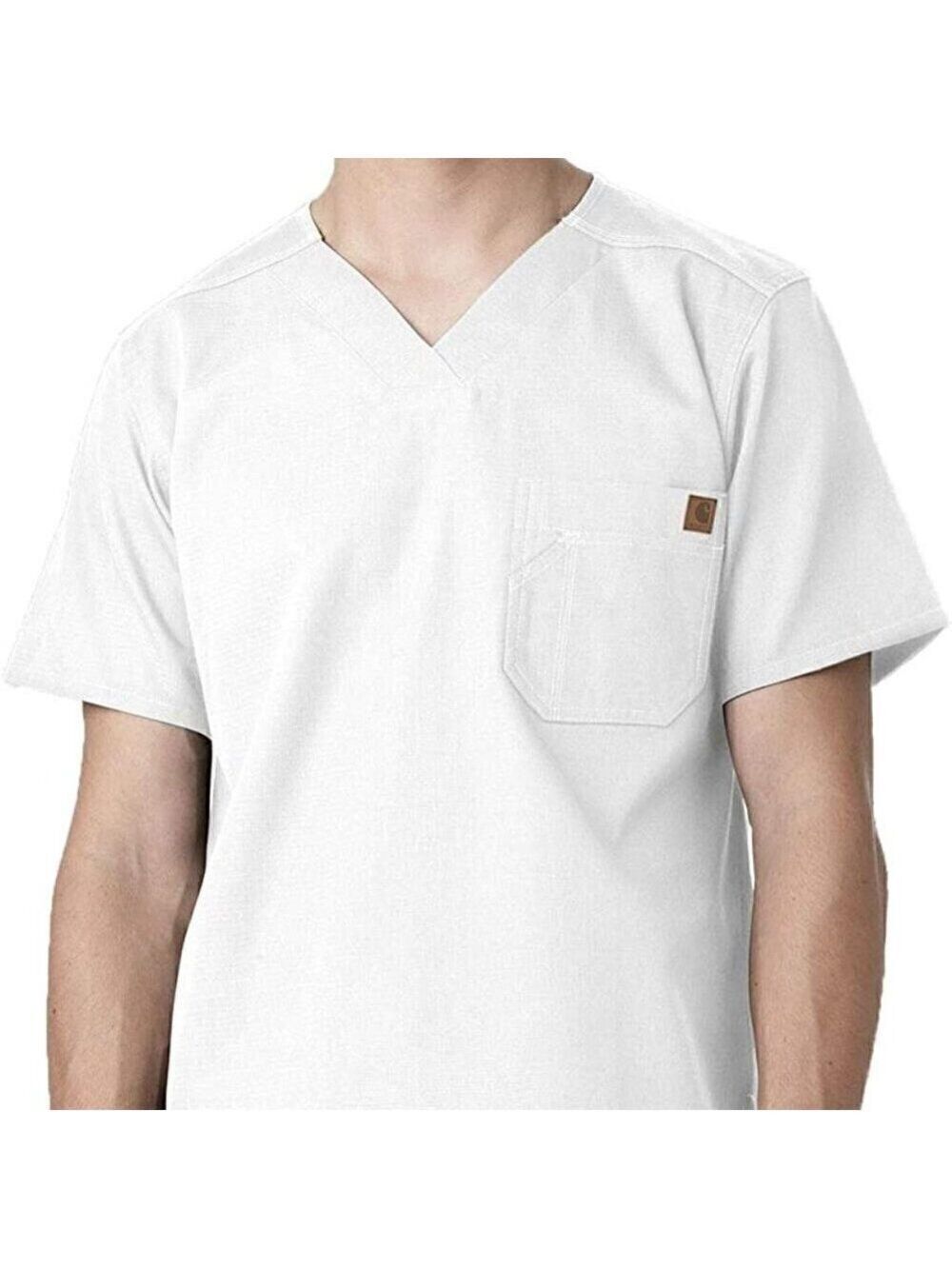 Carhartt Men's Ripstop Utility Scrub Top in White Size 2XL